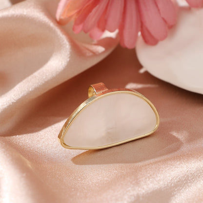 Korean Version Of The Niche Design Ins Style Irregular Agate Resin Ring Female Opening Adjustable