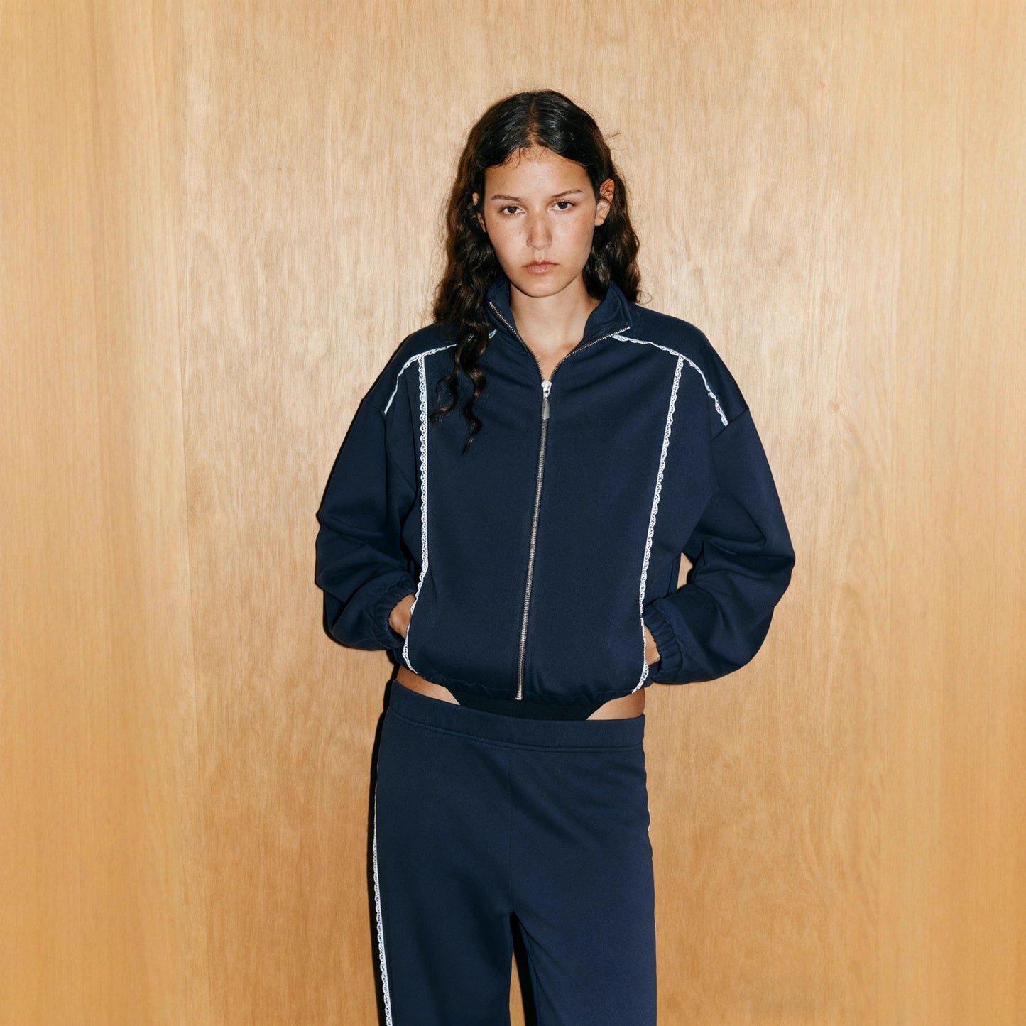 Sports pants set loose two-piece set