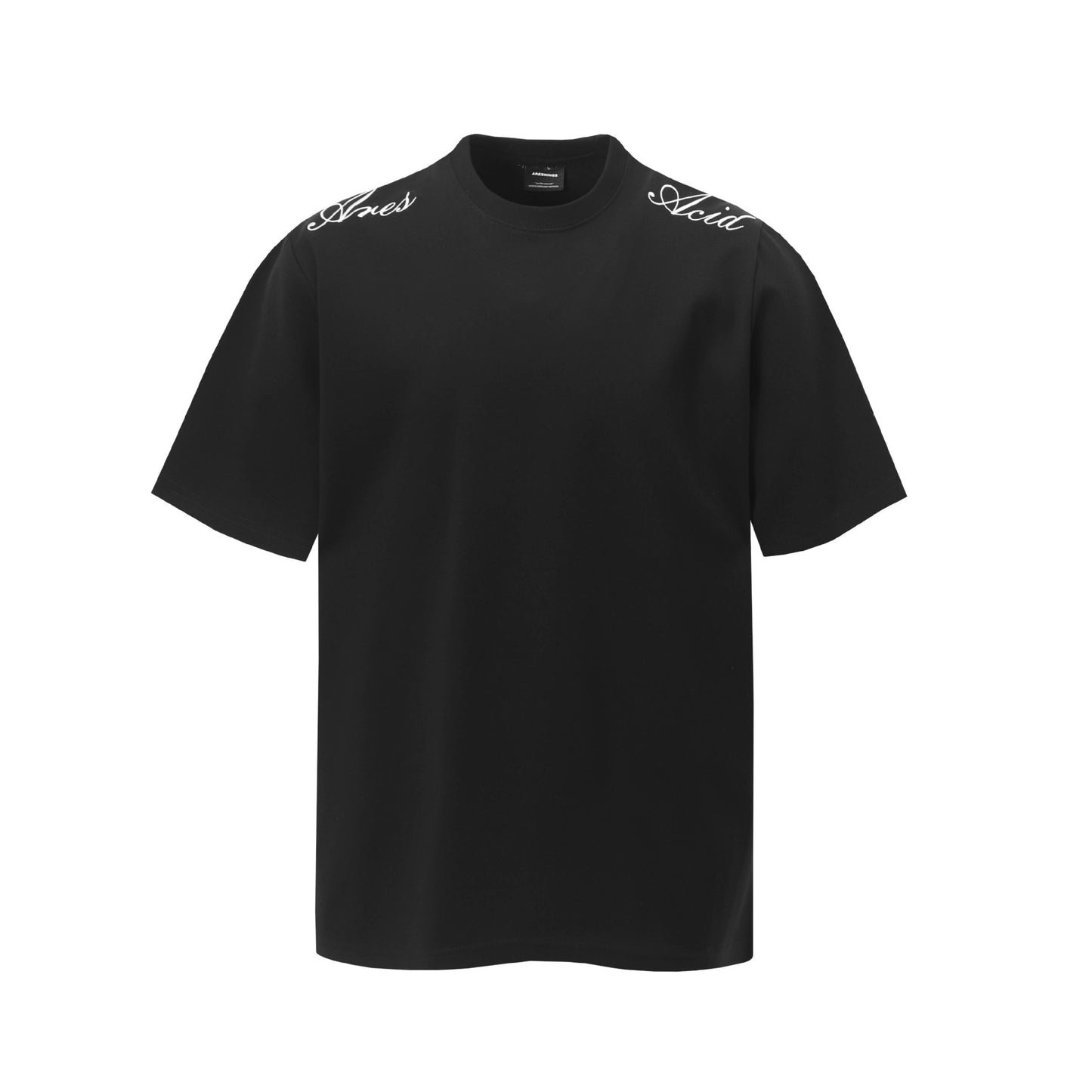 T-shirt met korte mouwen en schouderborduurwerk