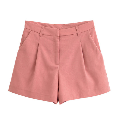 Casual suit vest vest+shorts set for women