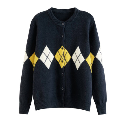 Modieus veelzijdig retro vest met ruitenprint