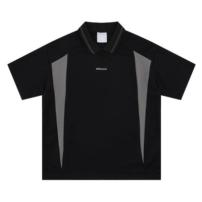 Vintage Retro Polo Shirt  Short Sleeve Summer Half-Sleeve