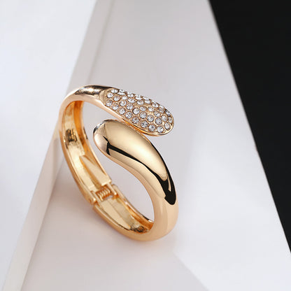 Women Statement Alloy Cuff Opening Rough Bangles Fashion Jewelry Party Wedding