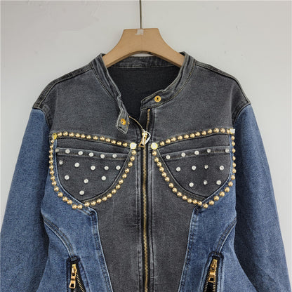Small elastic slim fit European jacket top
