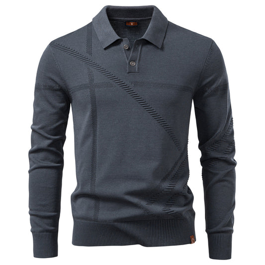 Men's collar sweater top