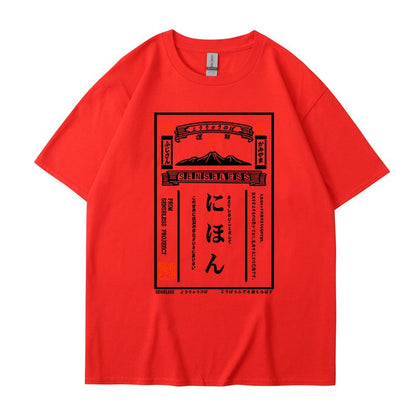 Printed short sleeved trendy men's and women's loose T-shirts, short sleeved couple's summer top