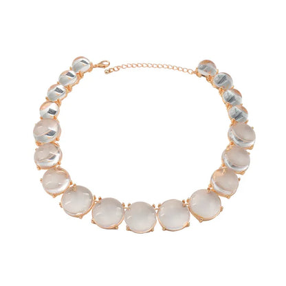 New ZAA Exaggerated Colorful Transparent Resin Choker Necklace Earrings for Women Holiday Party Jewelry Sets