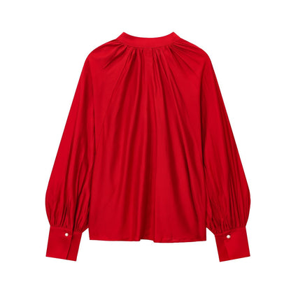 Lantern sleeve shirt top