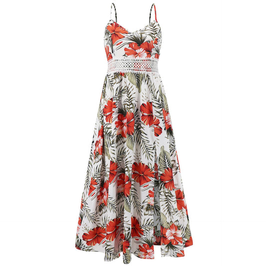 Lace Strapless Dress Summer Long Dress
