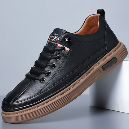 Trendy en veelzijdige PU-leren casual herenschoenen