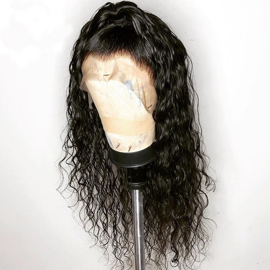 Handgemaakte synthetische lace wig met krullen