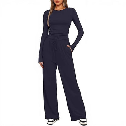 Long sleeved solid color suit