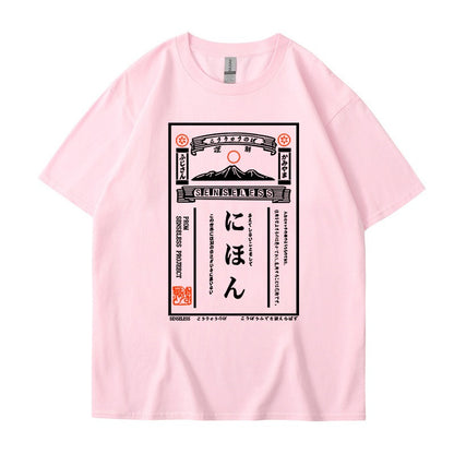 Printed short sleeved trendy men's and women's loose T-shirts, short sleeved couple's summer top