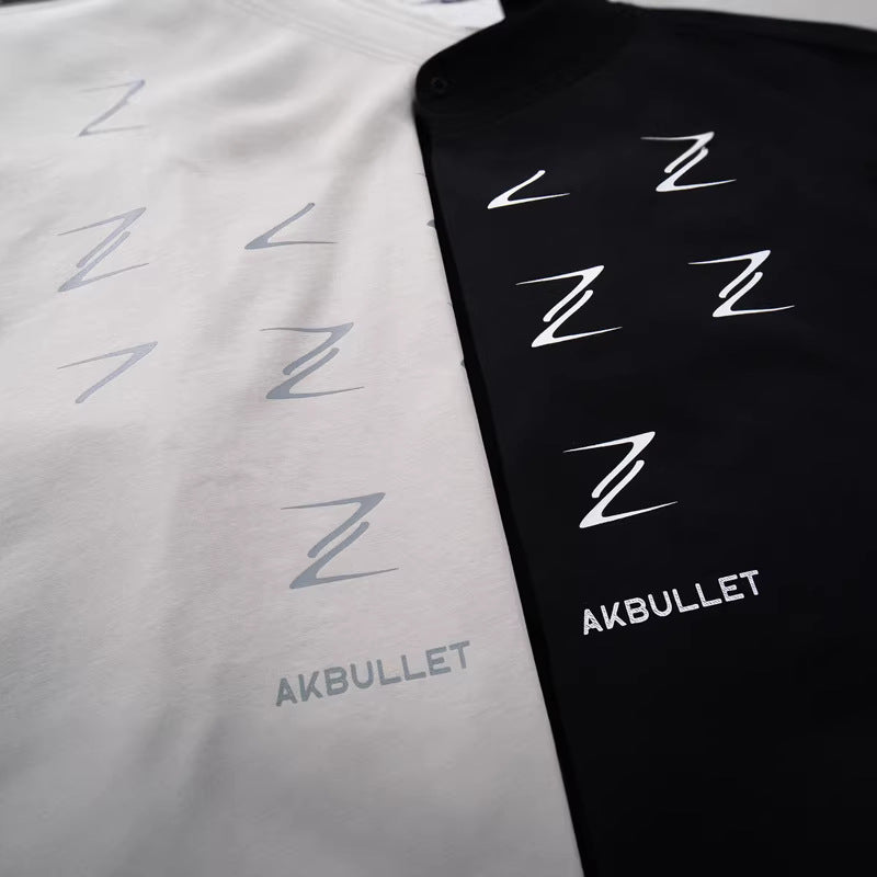 T-shirt met korte mouwen van zwaar losvallend katoen met letterprint