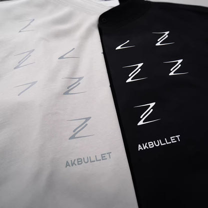 T-shirt met korte mouwen van zwaar losvallend katoen met letterprint