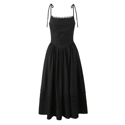 Camisolejurk met vetersluiting