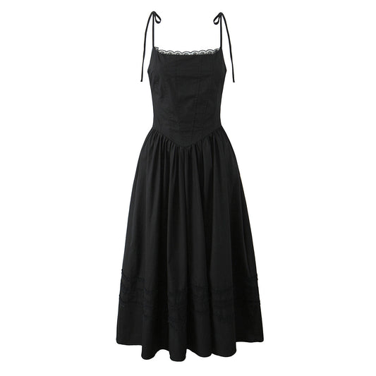 Camisolejurk met vetersluiting