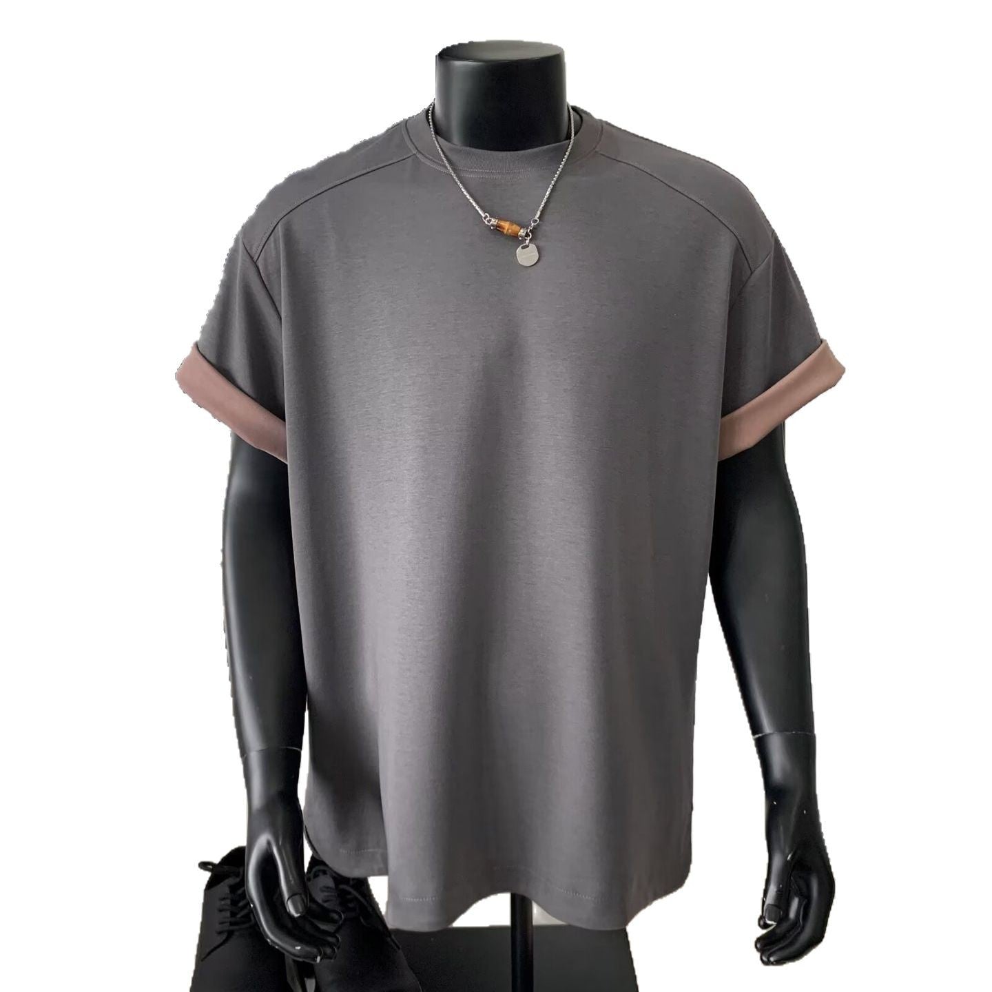 T-shirt met korte mouwen en ronde hals