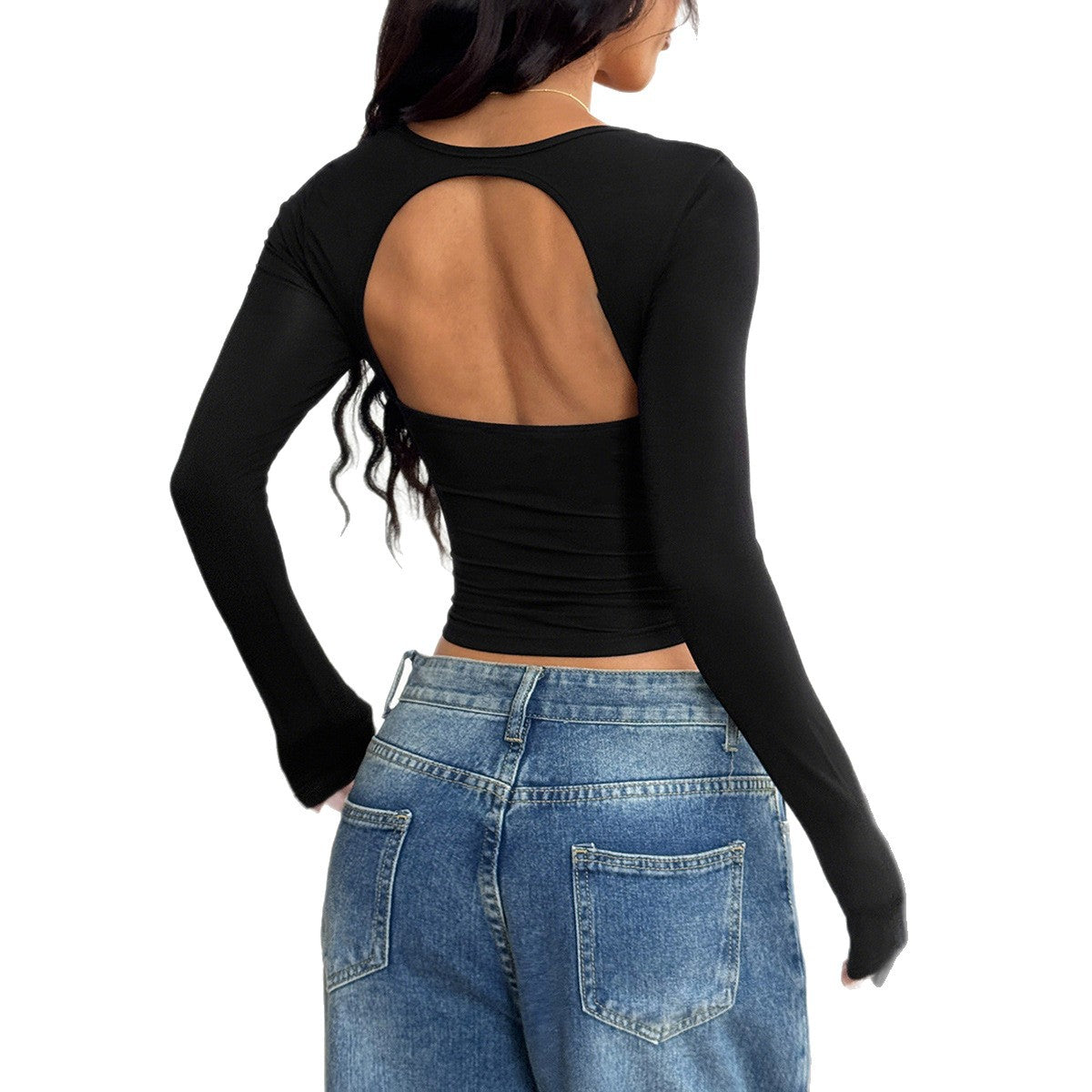 Solid Color Long Sleeve Base Shirt T-shirt Women's Summer