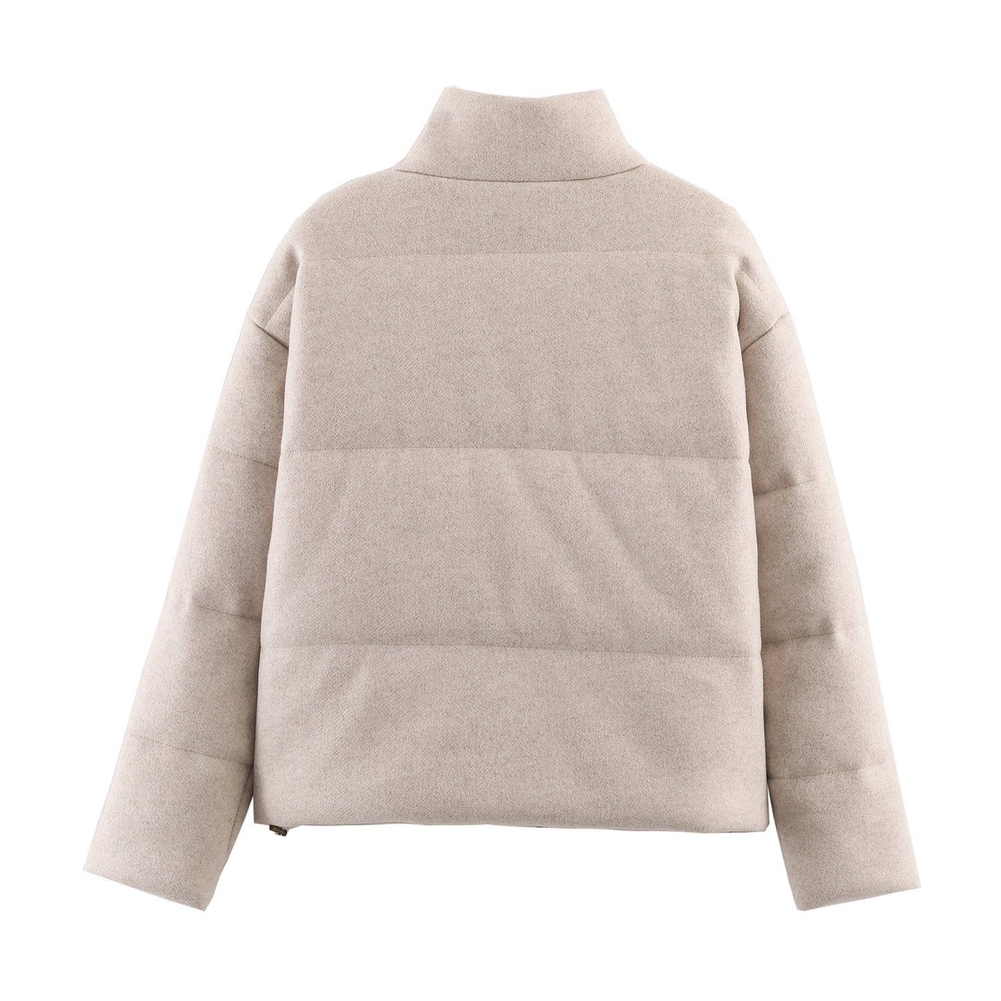 Dames casual losvallende jas met opstaande kraag