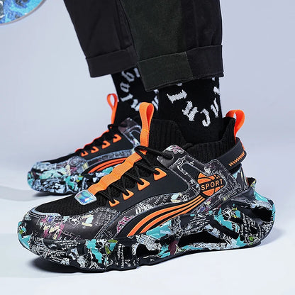 Bedrukte herensneakers van hoge kwaliteit