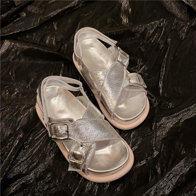 Sandalen van echt leer voor dames