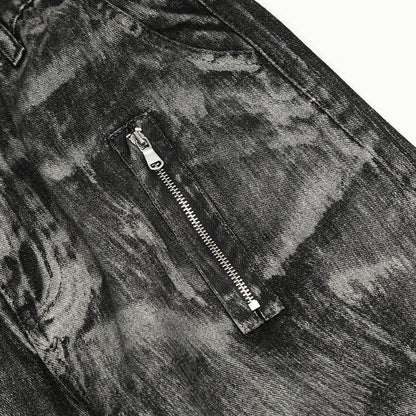 Punk painted and dirty jeans