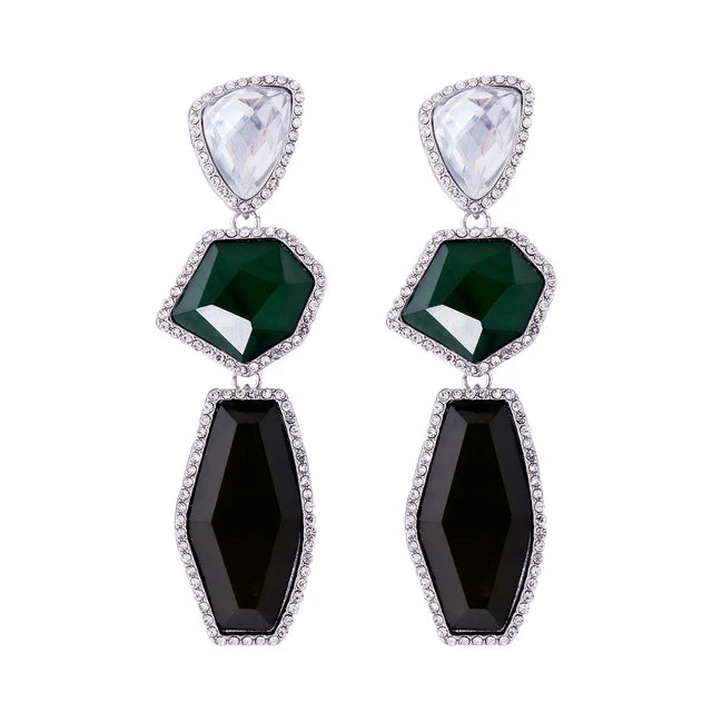 New ZAA Vintage Multilayer Geometric Resin Earrings for Women Boho Statement Jewelry Holiday Party Gifts Wholesale