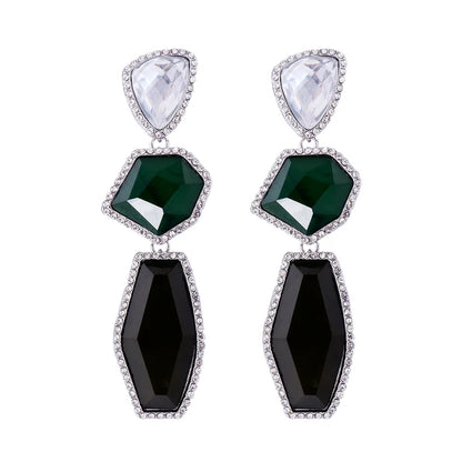 New ZAA Vintage Multilayer Geometric Resin Earrings for Women Boho Statement Jewelry Holiday Party Gifts Wholesale