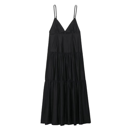 Splicing Midi Strap Dress