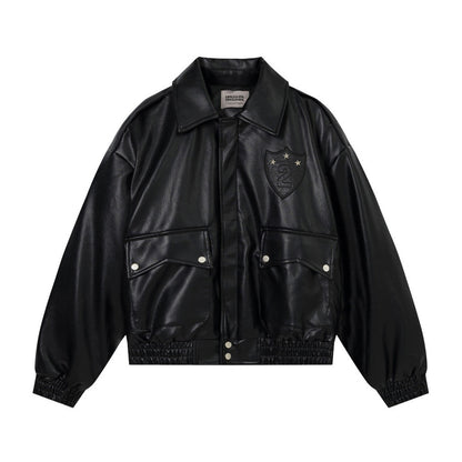 PU leather jacket