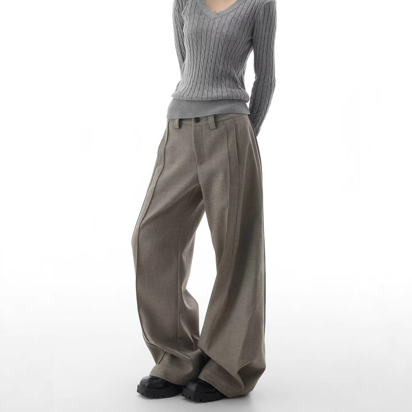 Vintage Design Oversized Drapey Casual Pants