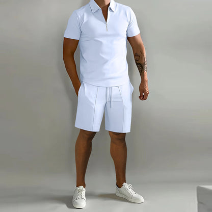 Polo casual loose short sleeved shorts sports suit
