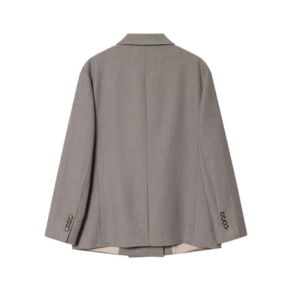 Dubbelknoops blazer met broek in forenzenstijl