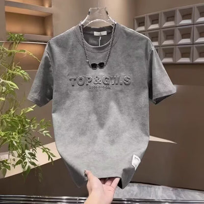Short Sleeve Men's Tie-Dye Round Neck Versatile Leisure Half Sleeve T-Shirt