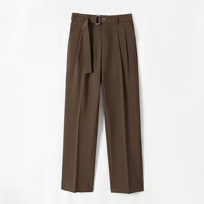 Suit Pants Men's High-End Drape Straight Leg Trousers Spring Autumn Loose Wide Leg Casual Trendy  Long Pants
