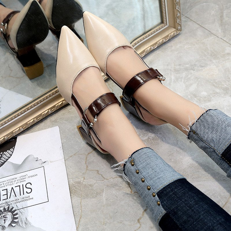 Luxe puntige slingback pumps