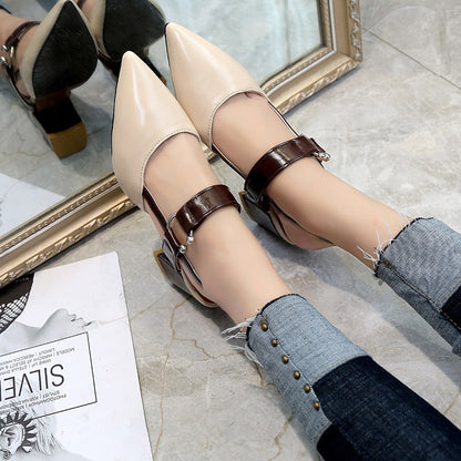 Luxe puntige slingback pumps