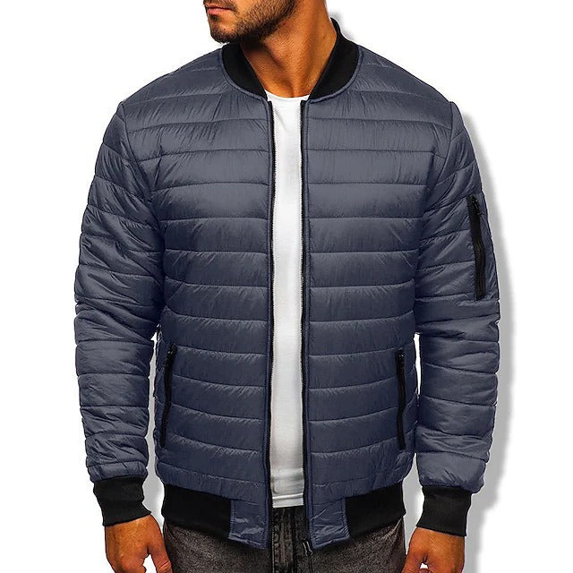 Cotton Coat Autumn And Winter Men's Color Loose Jacket Lingge Cotton Suit