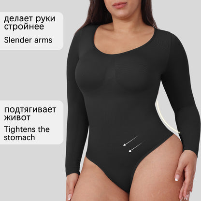 Thong Shaping Bodysuit with Long Sleeves