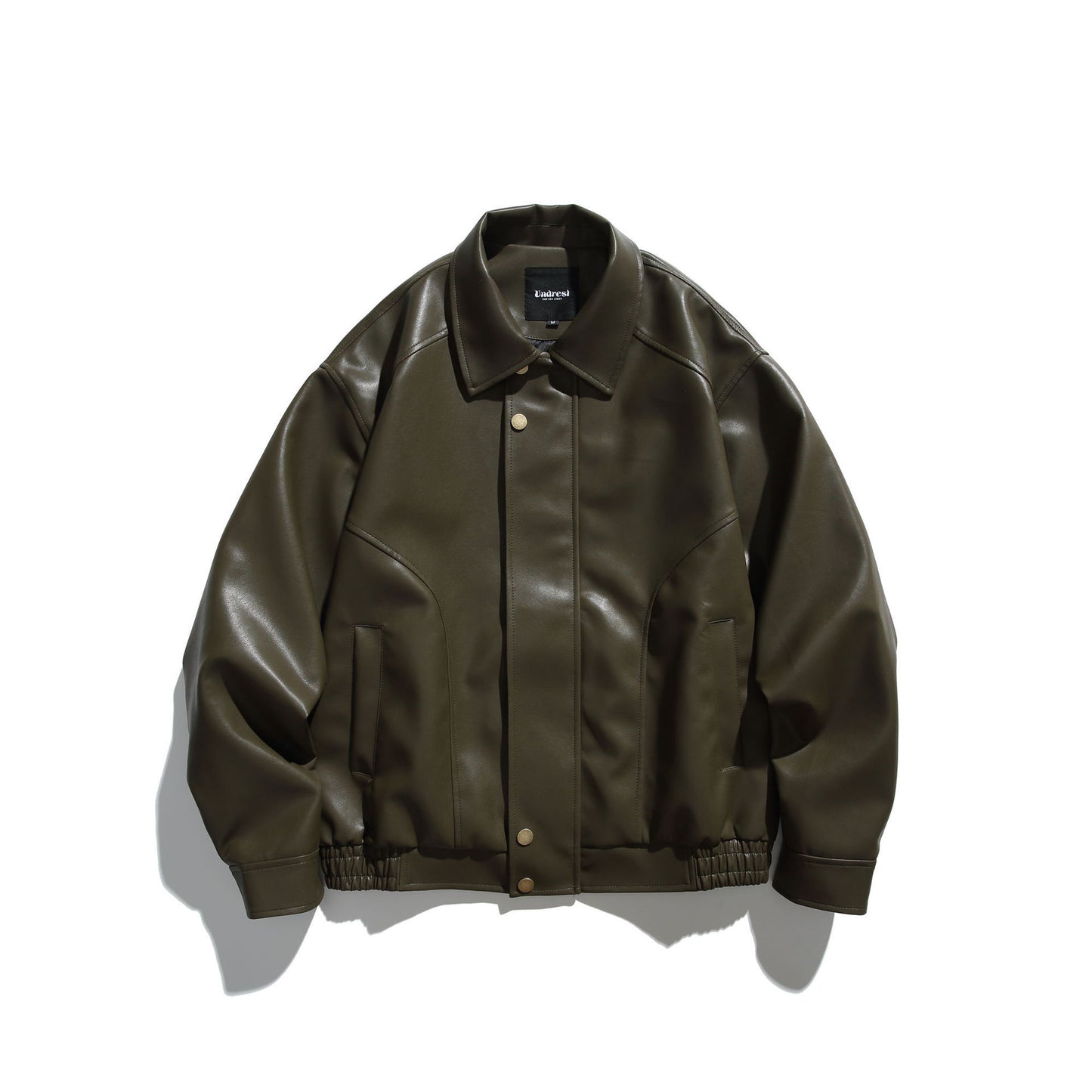 Workwear leather jacket loose motorcycle suit casual leather jacket
