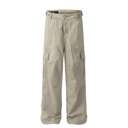 Loose denim pants
