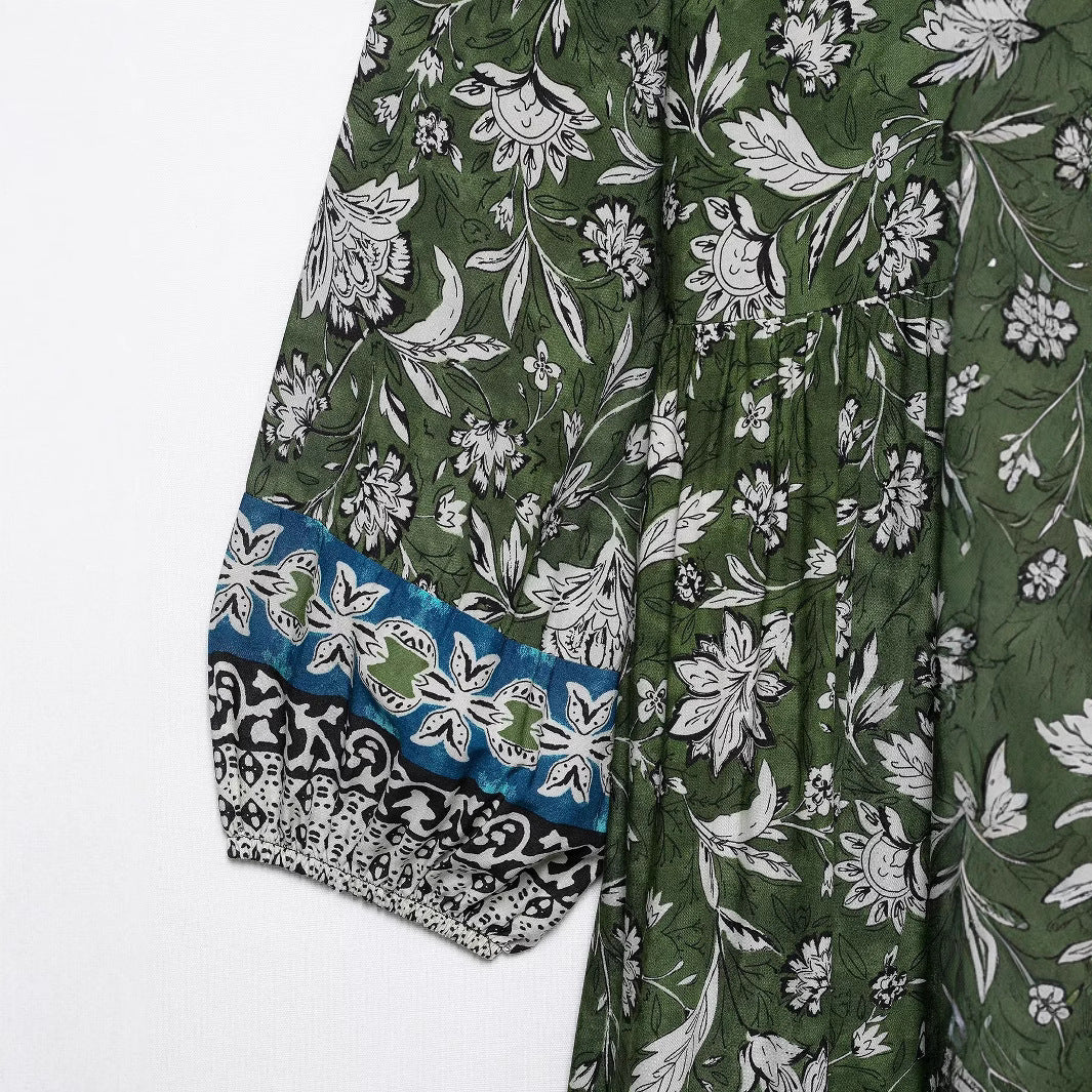 Loose printed MIDI dress