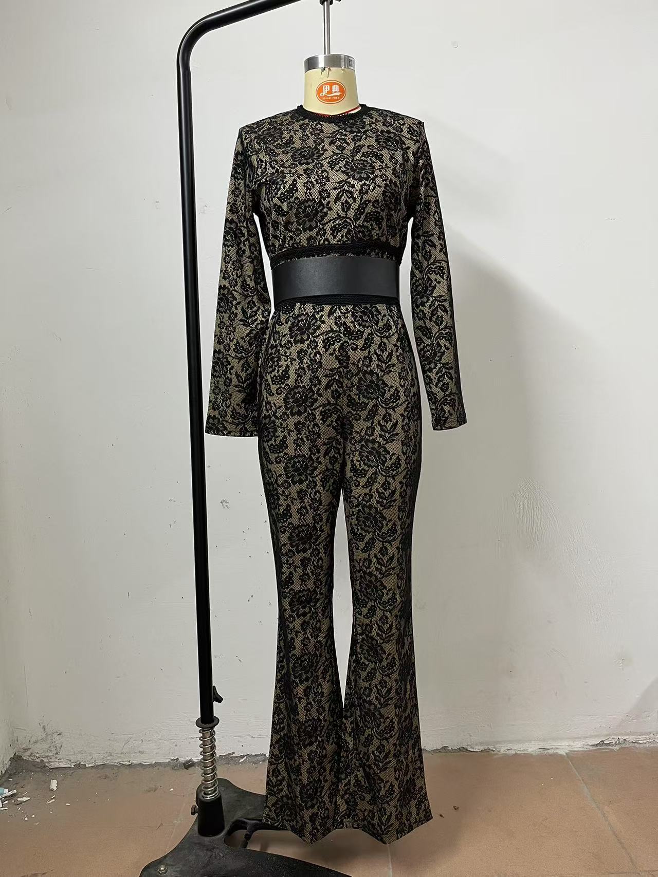 Style Composite Lace Slim Jumpsuit Women's Romper