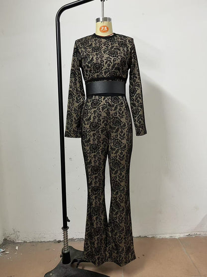 Style Composite Lace Slim Jumpsuit Women's Romper