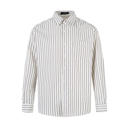 Vertical striped shirt with long sleeves