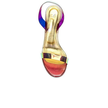 New round head strip with a fashionable and minimalist look, slim and slim, ultra-high heels, and a large size sandal for women