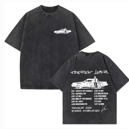 Retro washed old cotton short-sleeved T-shirt men's summer A