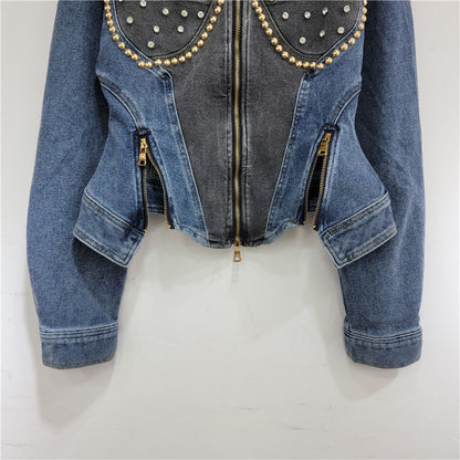 Small elastic slim fit European jacket top