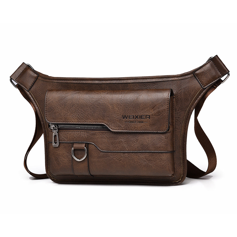 Grote waterdichte PU-leren crossbodytas voor heren